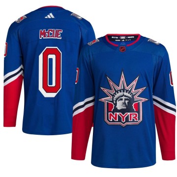 Authentic Adidas Youth Max McCue New York Rangers Reverse Retro 2.0 Jersey - Royal
