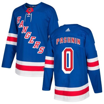 Authentic Adidas Youth Mikhail Pashnin New York Rangers Home Jersey - Royal Blue