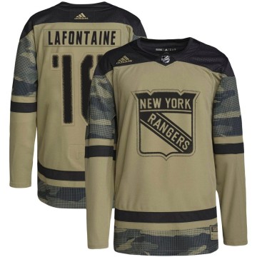 Authentic Adidas Youth Pat Lafontaine New York Rangers Military Appreciation Practice Jersey - Camo