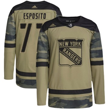 Authentic Adidas Youth Phil Esposito New York Rangers Military Appreciation Practice Jersey - Camo