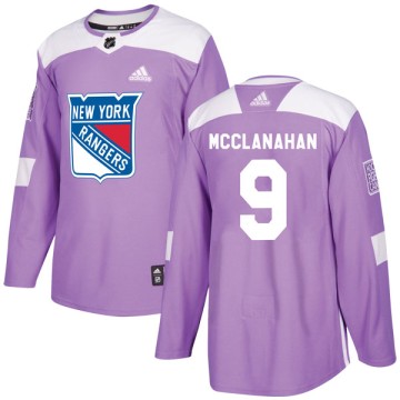 Authentic Adidas Youth Rob Mcclanahan New York Rangers Fights Cancer Practice Jersey - Purple