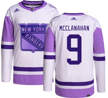 Authentic Adidas Youth Rob Mcclanahan New York Rangers Hockey Fights Cancer Jersey -
