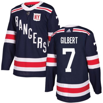 Authentic Adidas Youth Rod Gilbert New York Rangers 2018 Winter Classic Jersey - Navy Blue