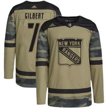 Authentic Adidas Youth Rod Gilbert New York Rangers Military Appreciation Practice Jersey - Camo