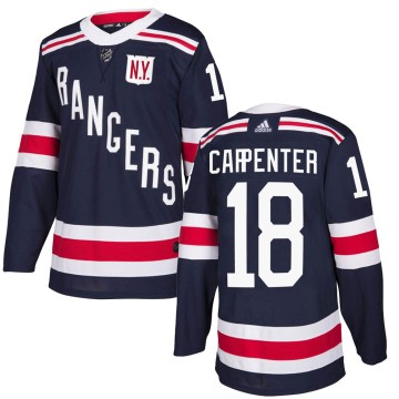 Authentic Adidas Youth Ryan Carpenter New York Rangers 2018 Winter Classic Home Jersey - Navy Blue