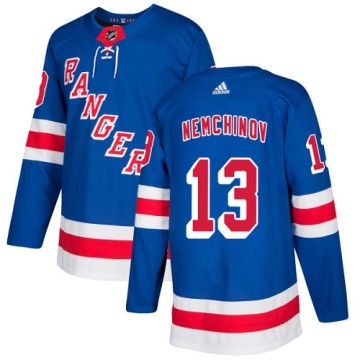 Authentic Adidas Youth Sergei Nemchinov New York Rangers Home Jersey - Royal Blue