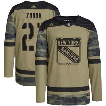 Authentic Adidas Youth Sergei Zubov New York Rangers Military Appreciation Practice Jersey - Camo