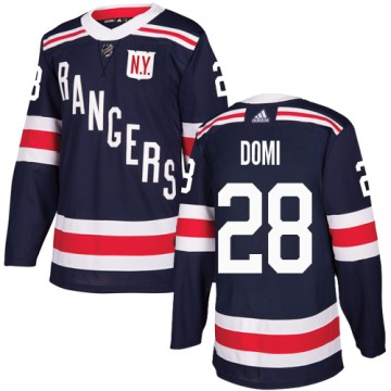 Authentic Adidas Youth Tie Domi New York Rangers 2018 Winter Classic Jersey - Navy Blue