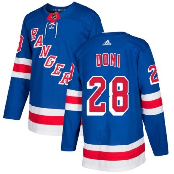 Authentic Adidas Youth Tie Domi New York Rangers Home Jersey - Royal Blue