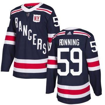 Authentic Adidas Youth Ty Ronning New York Rangers 2018 Winter Classic Home Jersey - Navy Blue