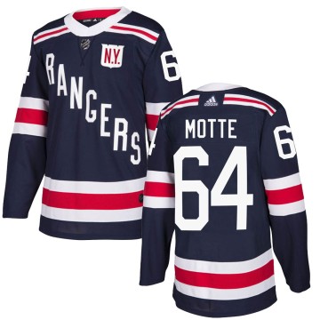 Authentic Adidas Youth Tyler Motte New York Rangers 2018 Winter Classic Home Jersey - Navy Blue