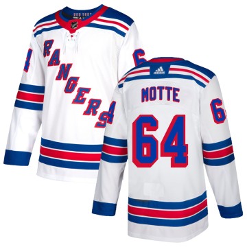 Authentic Adidas Youth Tyler Motte New York Rangers Jersey - White