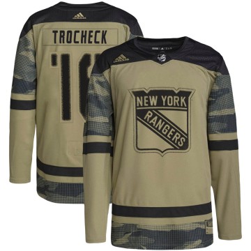 Authentic Adidas Youth Vincent Trocheck New York Rangers Military Appreciation Practice Jersey - Camo