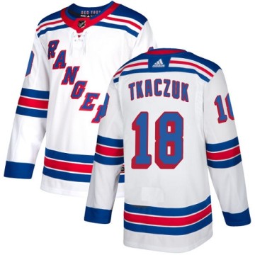 Authentic Adidas Youth Walt Tkaczuk New York Rangers Away Jersey - White