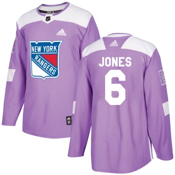 Authentic Adidas Youth Zac Jones New York Rangers Fights Cancer Practice Jersey - Purple