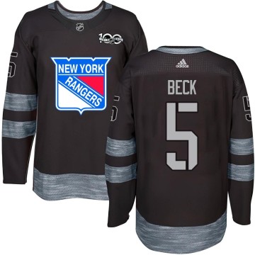 Authentic Men's Barry Beck New York Rangers 1917-2017 100th Anniversary Jersey - Black