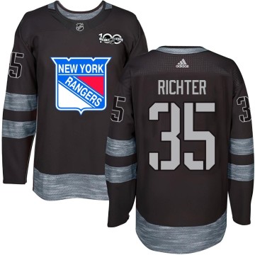 Authentic Men's Mike Richter New York Rangers 1917-2017 100th Anniversary Jersey - Black