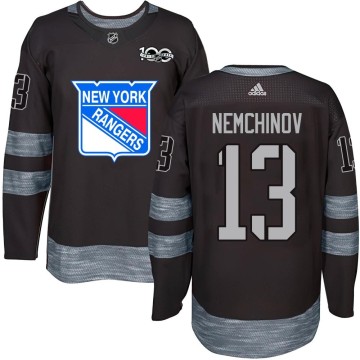 Authentic Men's Sergei Nemchinov New York Rangers 1917-2017 100th Anniversary Jersey - Black