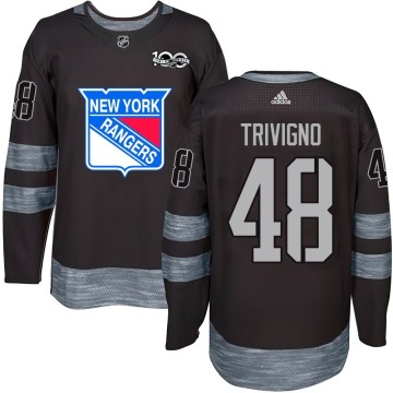 Authentic Youth Bobby Trivigno New York Rangers 1917-2017 100th Anniversary Jersey - Black
