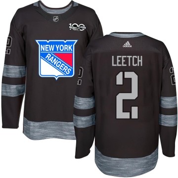 Authentic Youth Brian Leetch New York Rangers 1917-2017 100th Anniversary Jersey - Black