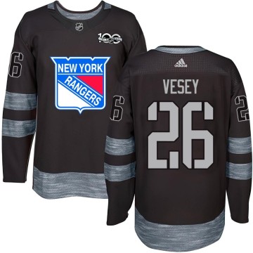 Authentic Youth Jimmy Vesey New York Rangers 1917-2017 100th Anniversary Jersey - Black