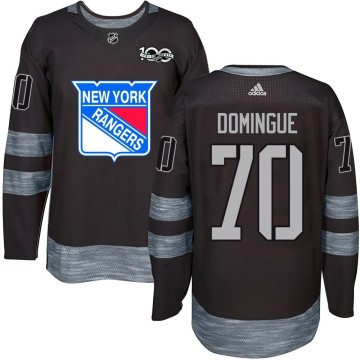 Authentic Youth Louis Domingue New York Rangers 1917-2017 100th Anniversary Jersey - Black