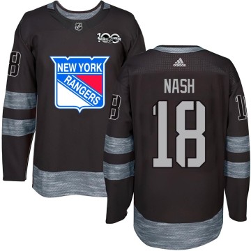 Authentic Youth Riley Nash New York Rangers 1917-2017 100th Anniversary Jersey - Black