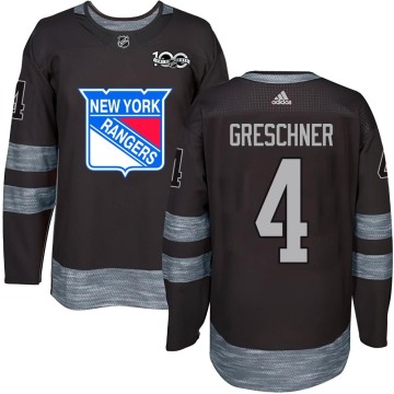 Authentic Youth Ron Greschner New York Rangers 1917-2017 100th Anniversary Jersey - Black