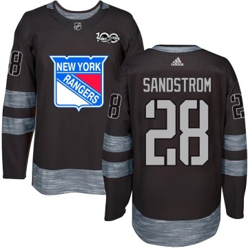 Authentic Youth Tomas Sandstrom New York Rangers 1917-2017 100th Anniversary Jersey - Black