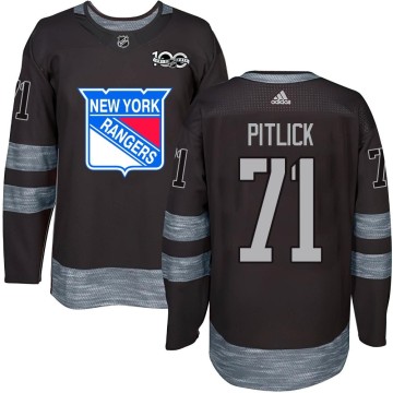 Authentic Youth Tyler Pitlick New York Rangers 1917-2017 100th Anniversary Jersey - Black