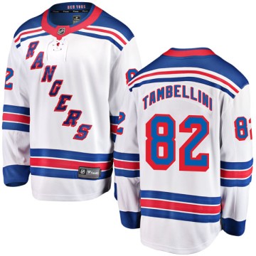 Breakaway Fanatics Branded Men's Adam Tambellini New York Rangers Away Jersey - White