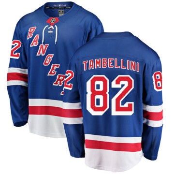 Breakaway Fanatics Branded Men's Adam Tambellini New York Rangers Home Jersey - Blue