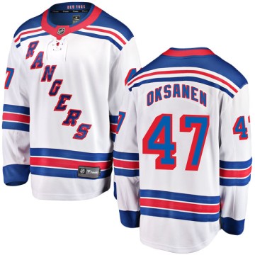 Breakaway Fanatics Branded Men's Ahti Oksanen New York Rangers Away Jersey - White