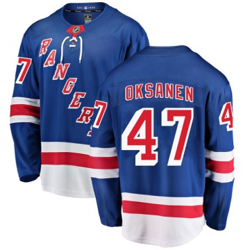 Breakaway Fanatics Branded Men's Ahti Oksanen New York Rangers Home Jersey - Blue