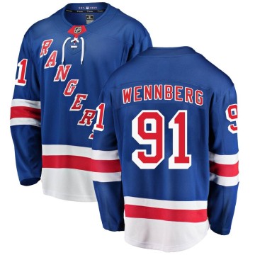 Breakaway Fanatics Branded Men's Alex Wennberg New York Rangers Home Jersey - Blue