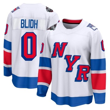 Breakaway Fanatics Branded Men's Anton Blidh New York Rangers 2024 Stadium Series Jersey - White