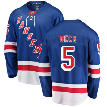 Breakaway Fanatics Branded Men's Barry Beck New York Rangers Home Jersey - Blue