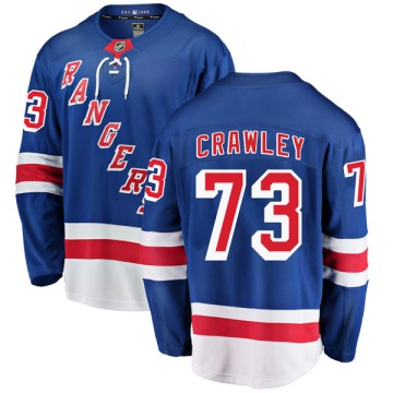 Breakaway Fanatics Branded Men's Brandon Crawley New York Rangers Home Jersey - Blue