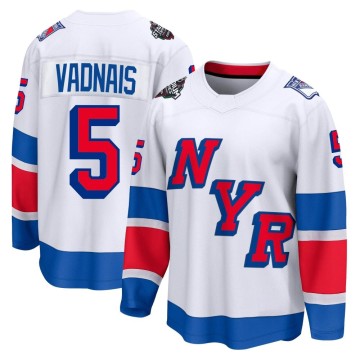 Breakaway Fanatics Branded Men's Carol Vadnais New York Rangers 2024 Stadium Series Jersey - White