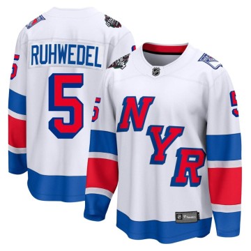 Breakaway Fanatics Branded Men's Chad Ruhwedel New York Rangers 2024 Stadium Series Jersey - White