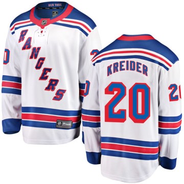 Breakaway Fanatics Branded Men's Chris Kreider New York Rangers Away Jersey - White