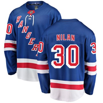 Breakaway Fanatics Branded Men's Chris Nilan New York Rangers Home Jersey - Blue