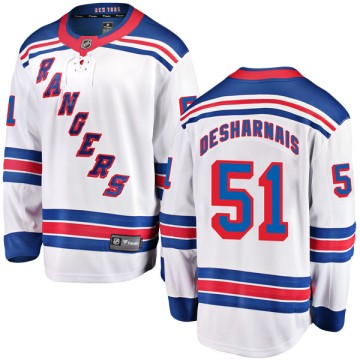 Breakaway Fanatics Branded Men's David Desharnais New York Rangers Away Jersey - White