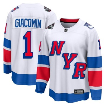 Breakaway Fanatics Branded Men's Eddie Giacomin New York Rangers 2024 Stadium Series Jersey - White