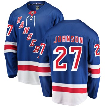 Breakaway Fanatics Branded Men's Jack Johnson New York Rangers Home Jersey - Blue