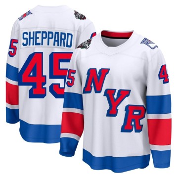Breakaway Fanatics Branded Men's James Sheppard New York Rangers 2024 Stadium Series Jersey - White