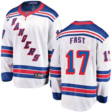 Breakaway Fanatics Branded Men's Jesper Fast New York Rangers Away Jersey - White