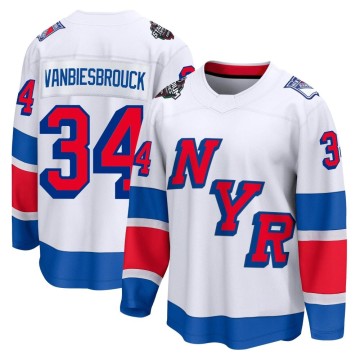Breakaway Fanatics Branded Men's John Vanbiesbrouck New York Rangers 2024 Stadium Series Jersey - White