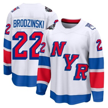 Breakaway Fanatics Branded Men's Jonny Brodzinski New York Rangers 2024 Stadium Series Jersey - White