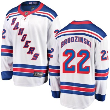 Breakaway Fanatics Branded Men's Jonny Brodzinski New York Rangers Away Jersey - White